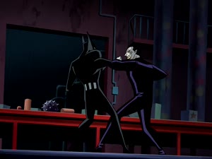 Rating: Safe Score: 84 Tags: animated artist_unknown batman batman_beyond batman_beyond_return_of_the_joker character_acting effects fighting smoke western User: Ajay