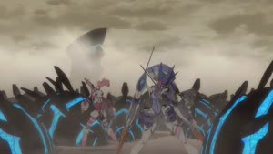 Rating: Safe Score: 37 Tags: animated creatures darling_in_the_franxx fighting mecha megumi_kouno presumed User: Bloodystar