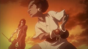 Rating: Explicit Score: 20 Tags: afro_samurai animated artist_unknown effects fighting liquid smears User: NotSally