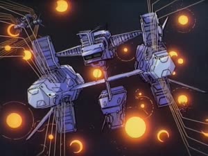 Rating: Safe Score: 9 Tags: animated artist_unknown beams debris effects explosions gall_force gall_force_3:_stardust_war impact_frames lightning vehicle User: dragonhunteriv