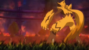 Rating: Safe Score: 115 Tags: 3d_background animated cgi creatures debris effects fighting impact_frames lightning masaaki_tanaka pokemon pokemon:_the_power_of_us smoke User: BurstRiot_