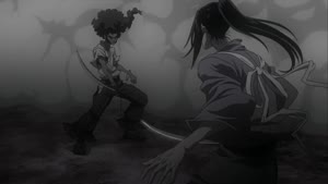 Rating: Safe Score: 15 Tags: afro_samurai afro_samurai_resurrection animated artist_unknown effects explosions fighting smoke User: silverview