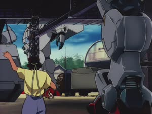 Rating: Safe Score: 18 Tags: animated artist_unknown character_acting fabric gundam hair mecha mobile_suit_gundam:_the_08th_ms_team mobile_suit_gundam:_the_08th_ms_team_pilot User: Quizotix