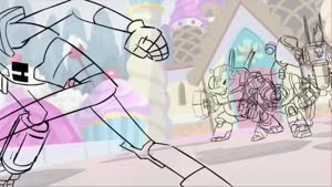 Rating: Safe Score: 45 Tags: animated artist_unknown fighting genga genga_comparison glitch_techs layout phil_jacobson production_materials smears storyboard western User: MITY_FRESH