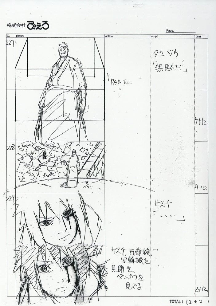 naruto naruto_shippuuden production_materials storyboard yoshihiro_sugai