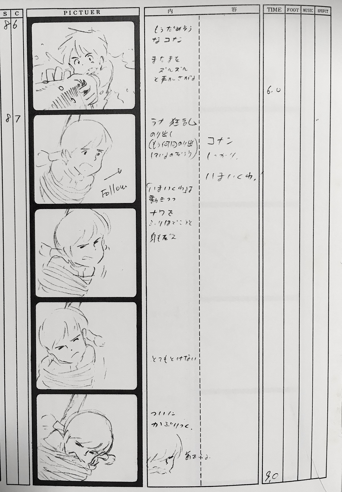 hayao_miyazaki mirai_shounen_conan production_materials storyboard