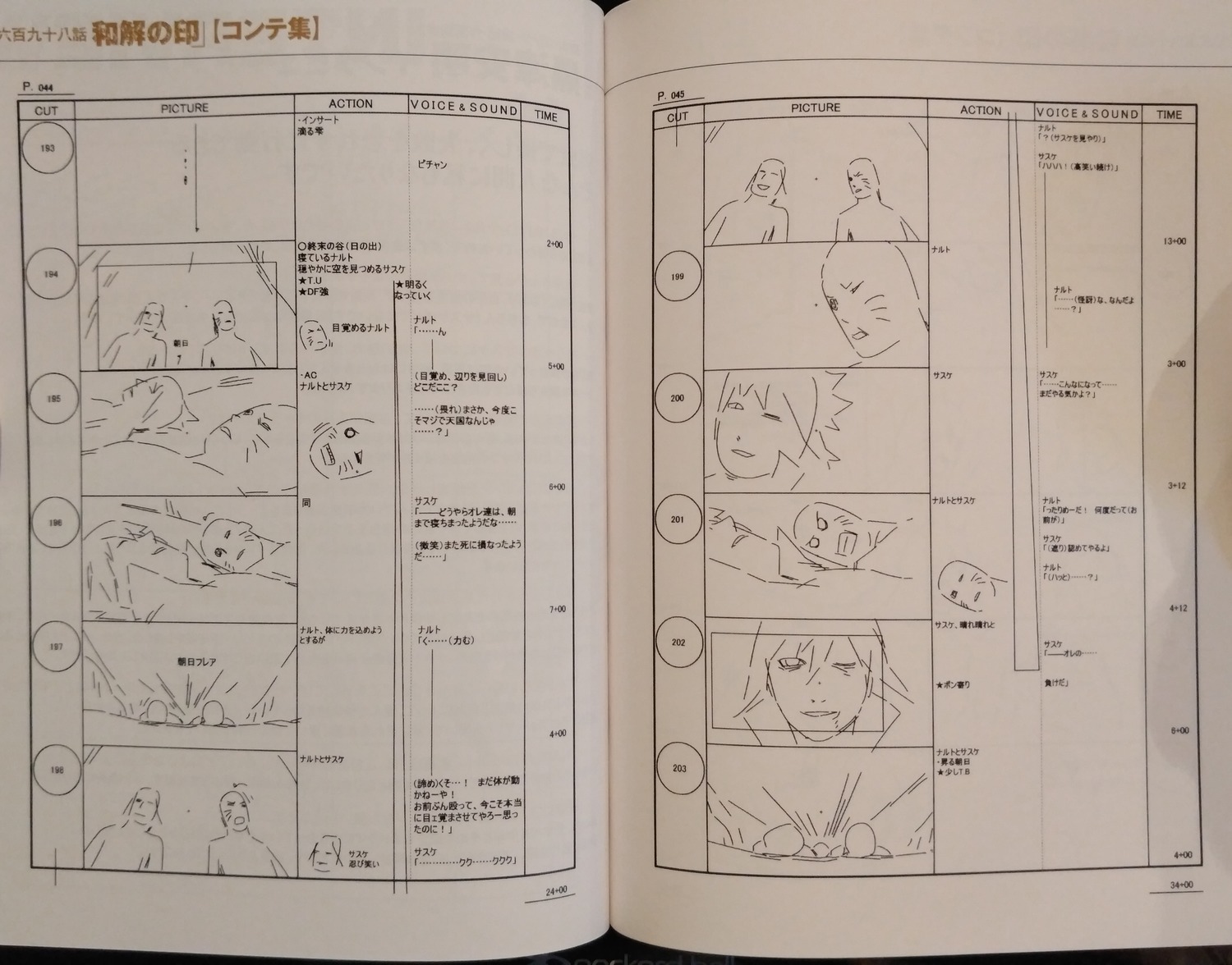 naruto naruto_shippuuden production_materials storyboard toshiyuki_tsuru