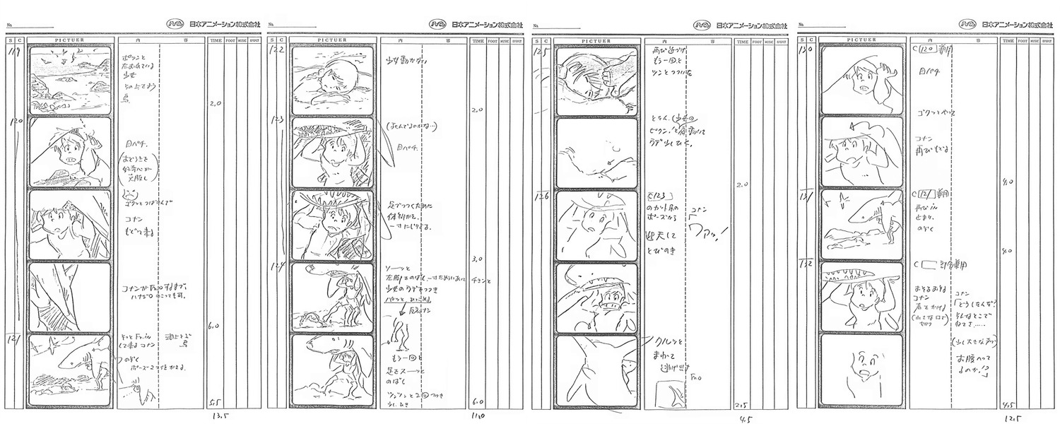hayao_miyazaki mirai_shounen_conan production_materials storyboard