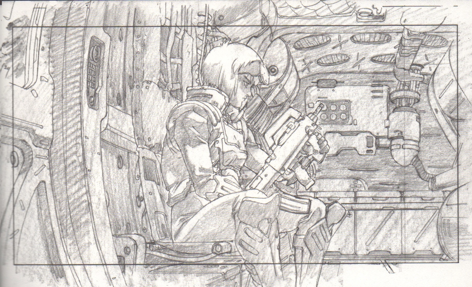 artist_unknown ghost_in_the_shell ghost_in_the_shell_series layout production_materials