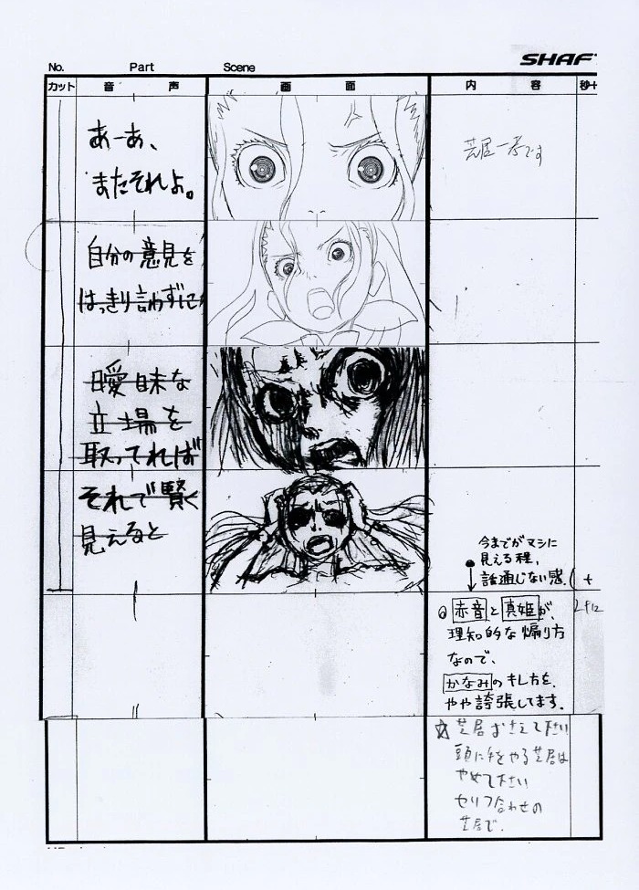 artist_unknown kubikiri_cycle:_aoiro_savant_to_zaregototsukai production_materials storyboard