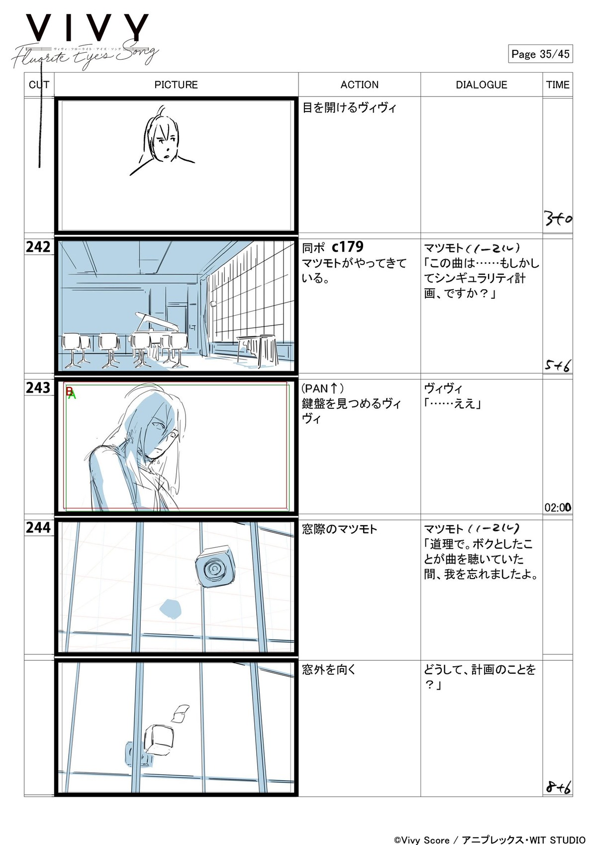 production_materials storyboard takashi_kawabata vivy_-_fluorite_eye'_s_song