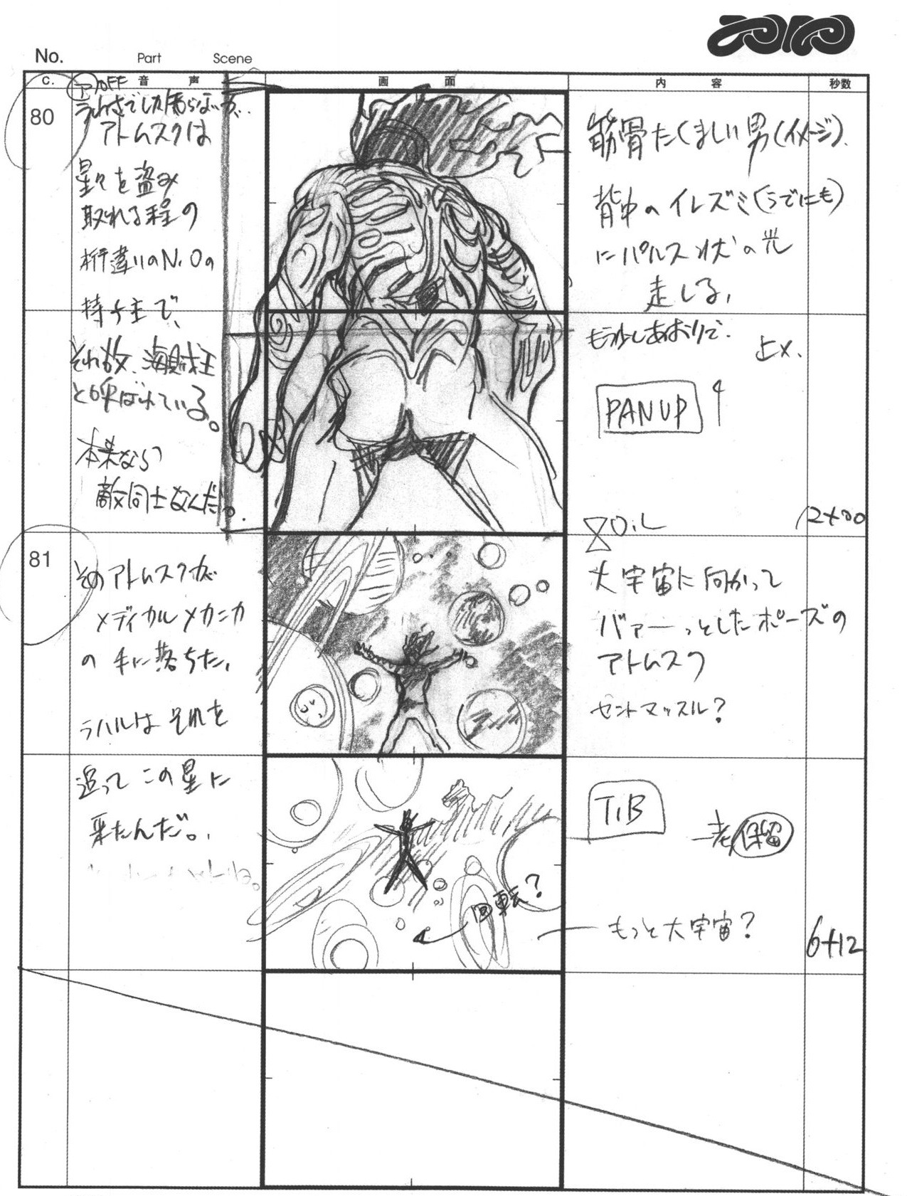 artist_unknown flcl flcl_series production_materials storyboard