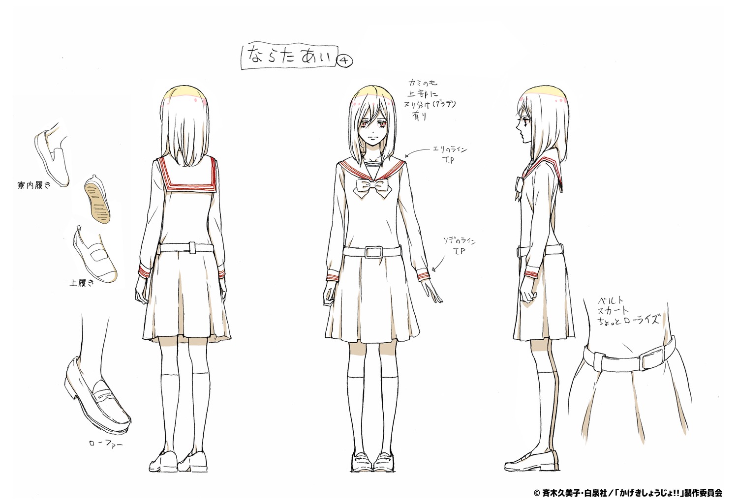 character_design kageki_shoujo production_materials settei takahiro_kishida