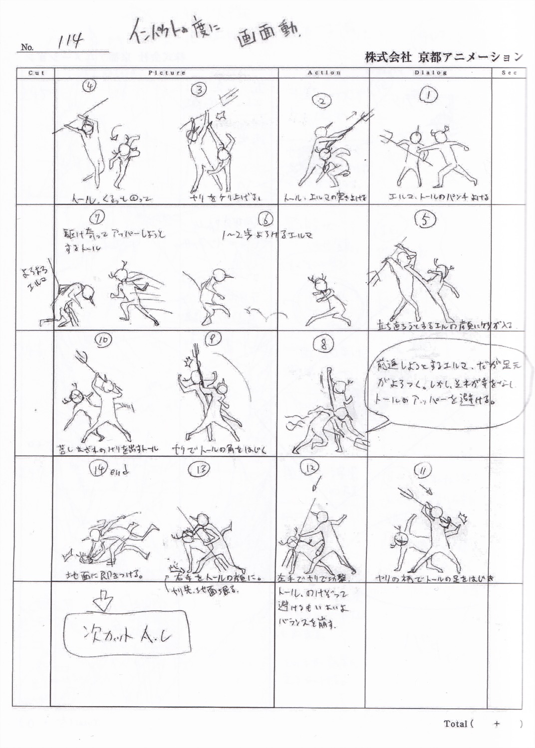 kobayashi-san_chi_no_maid_dragon_s kobayashi-san_chi_no_maid_dragon_series minoru_ota production_materials storyboard