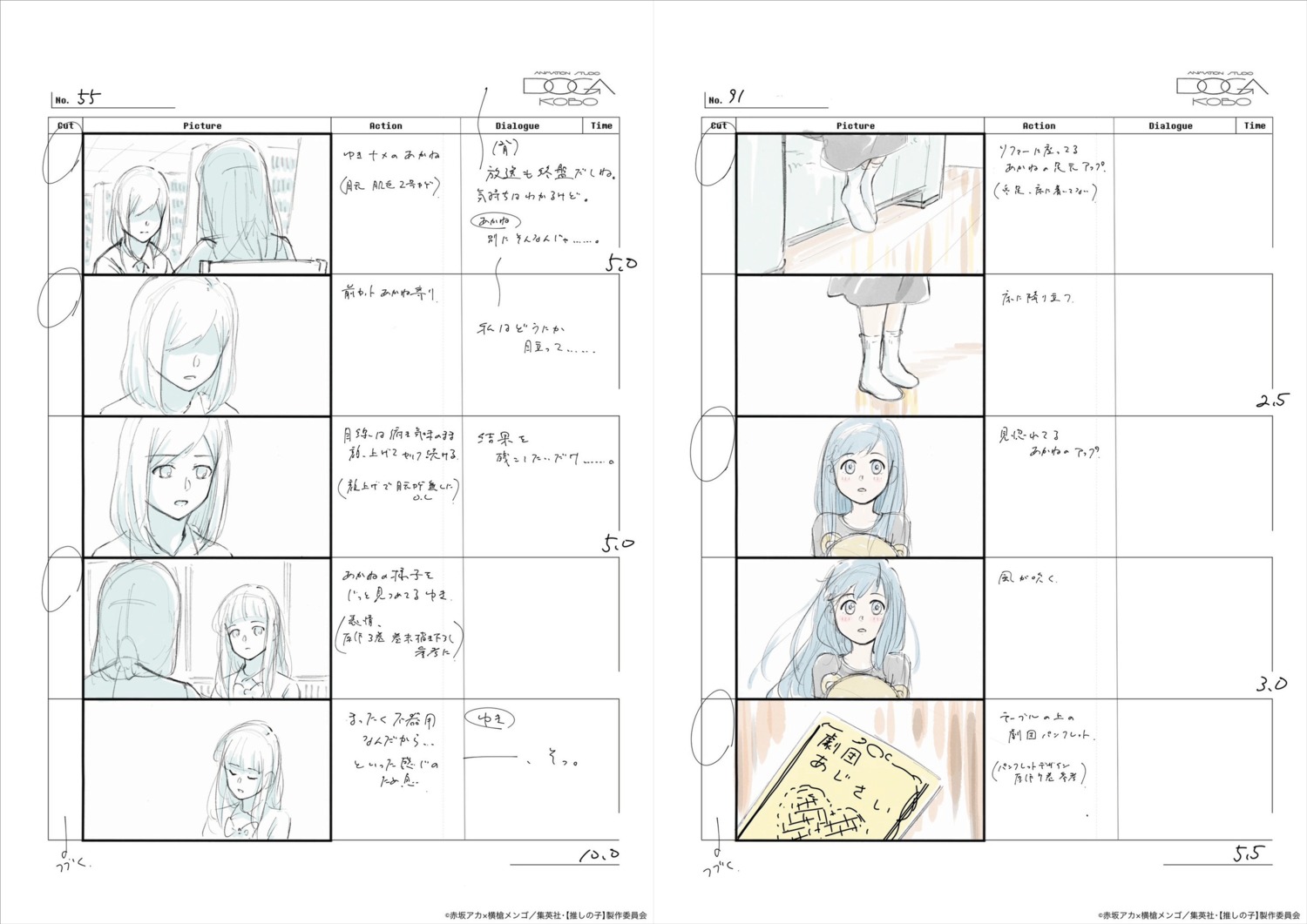 kuniyasu_nishina oshi_no_ko production_materials storyboard