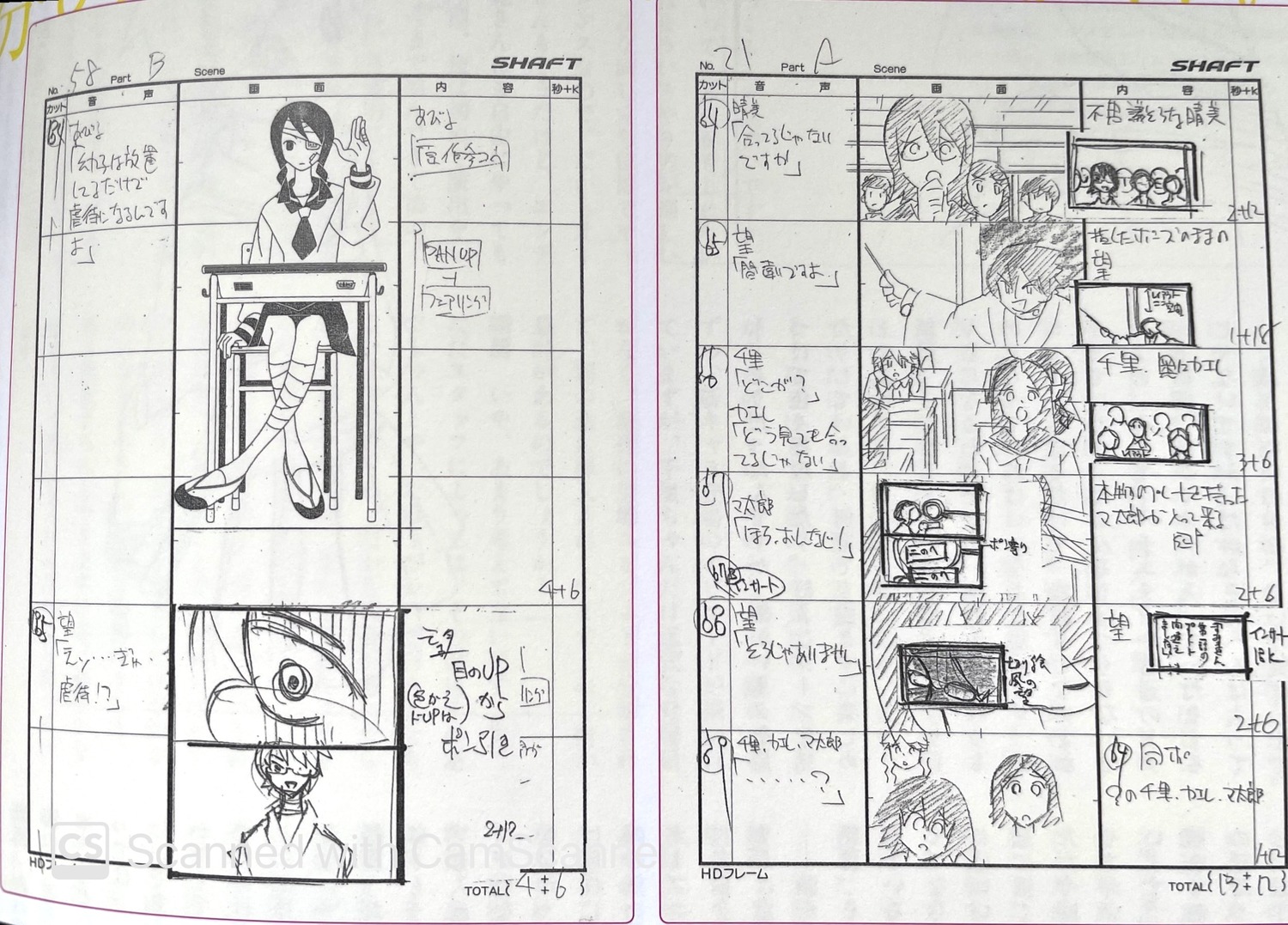 akiyuki_shinbo correction production_materials sayonara_zetsubou_sensei storyboard yusuke_kamata
