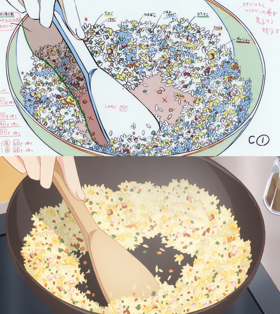 artist_unknown emiya-san_chi_no_kyou_no_gohan fate_series food genga genga_comparison production_materials