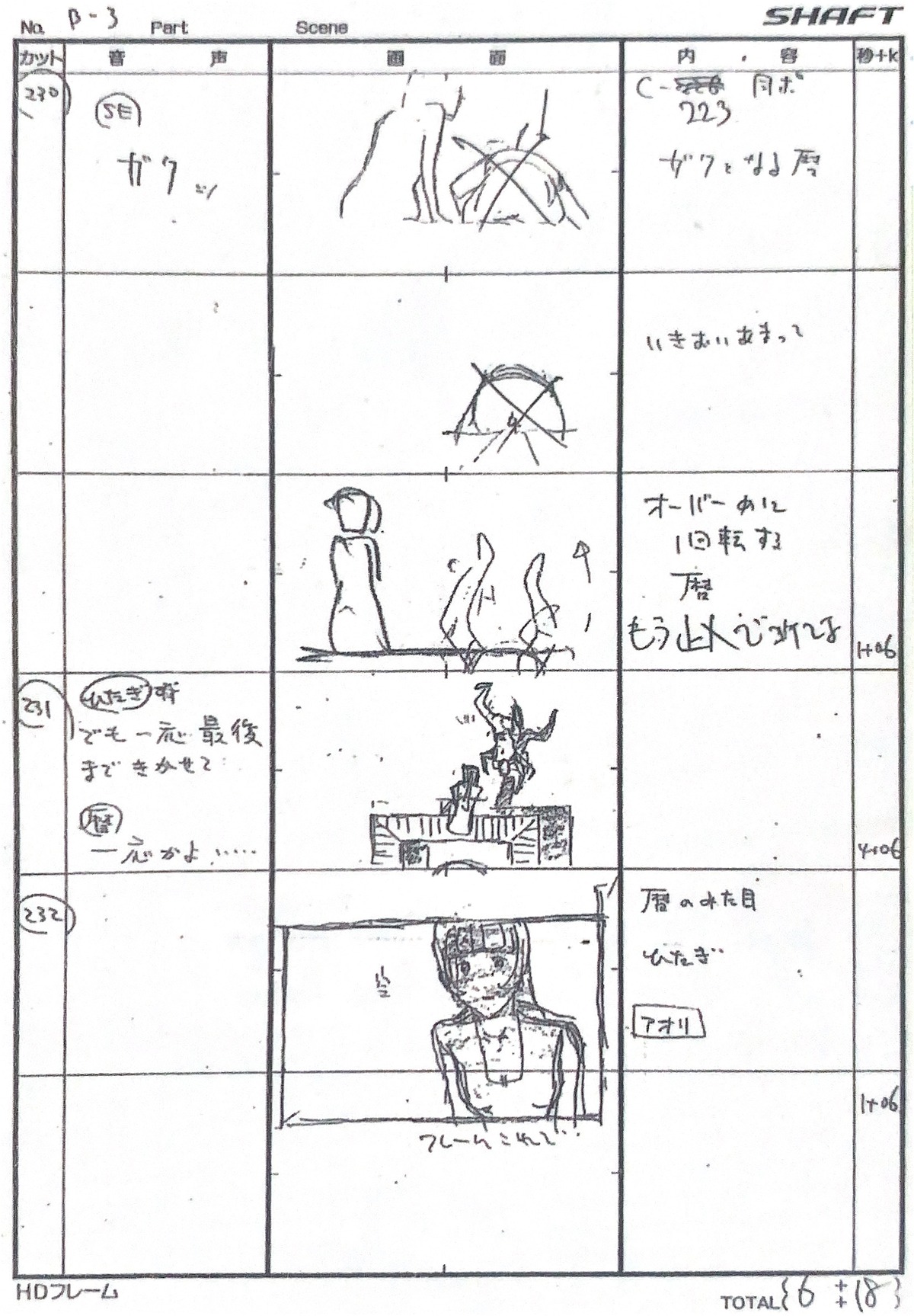 bakemonogatari monogatari_series nobuyuki_takeuchi production_materials storyboard
