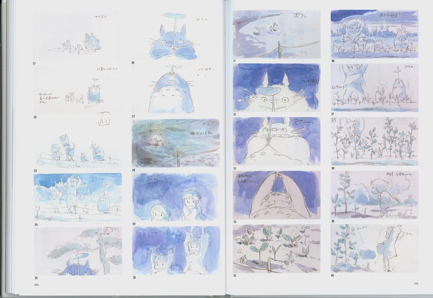 hayao_miyazaki my_neighbor_totoro production_materials settei storyboard