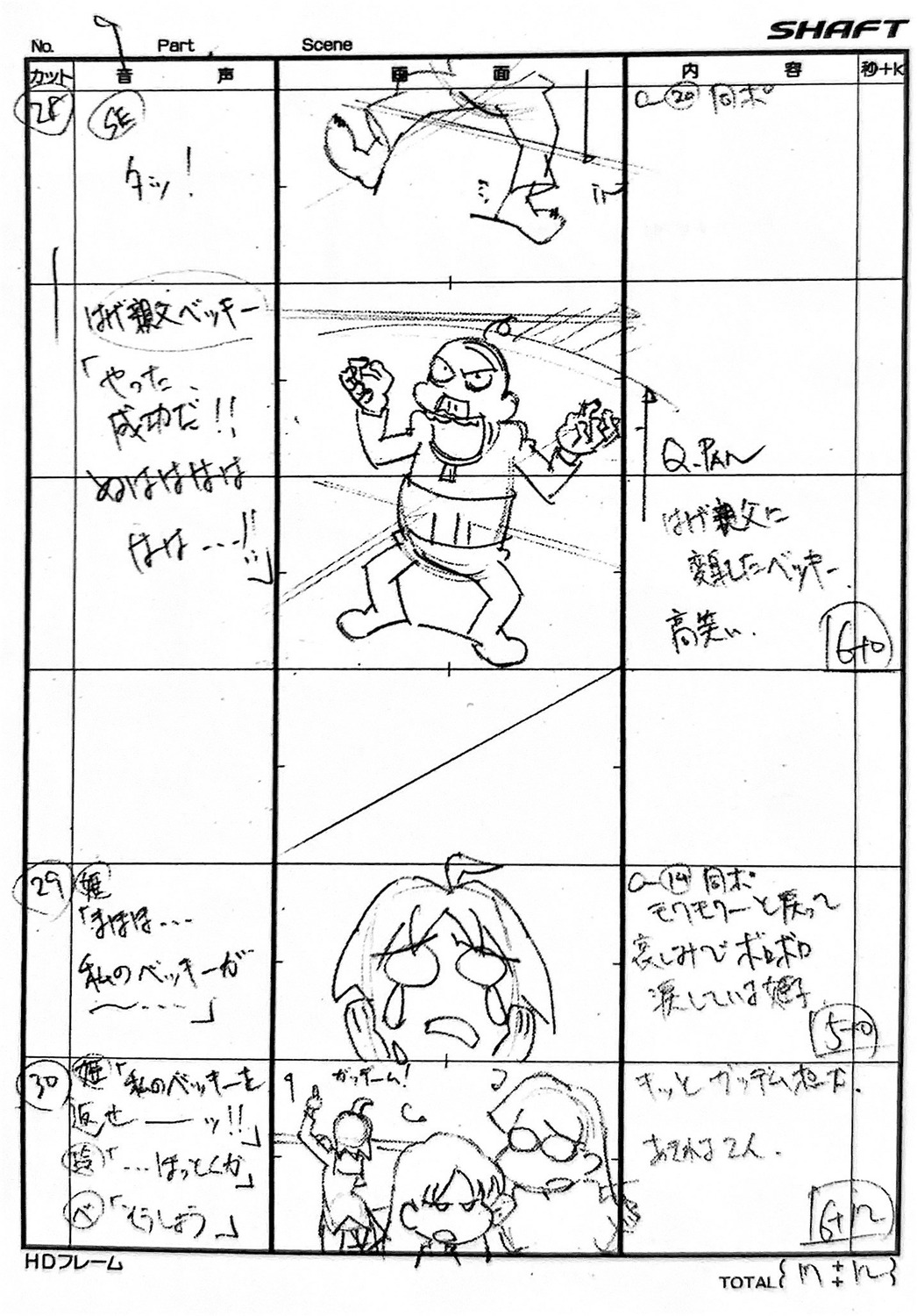 paniponi_dash production_materials storyboard tatsuya_oishi